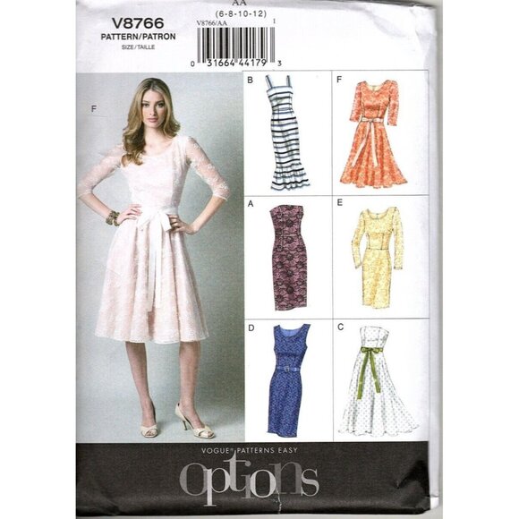Vogue V8766 Misses or Petite 6 to 12 Options Dresses Uncut Sewing Pattern - Picture 1 of 2